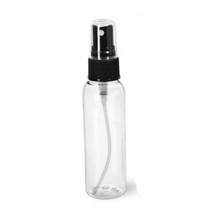 1 oz Clear PET Cosmo Round w/ 20-410 Black Sprayer