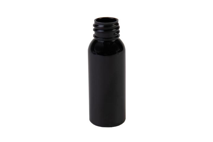 Sample- 1 oz Black PET Plastic Cosmo Round w/ 20-410