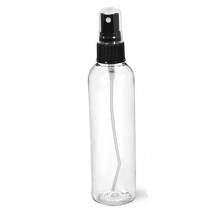 2 oz Clear PET Cosmo Round w/ 20-410 Black Sprayer