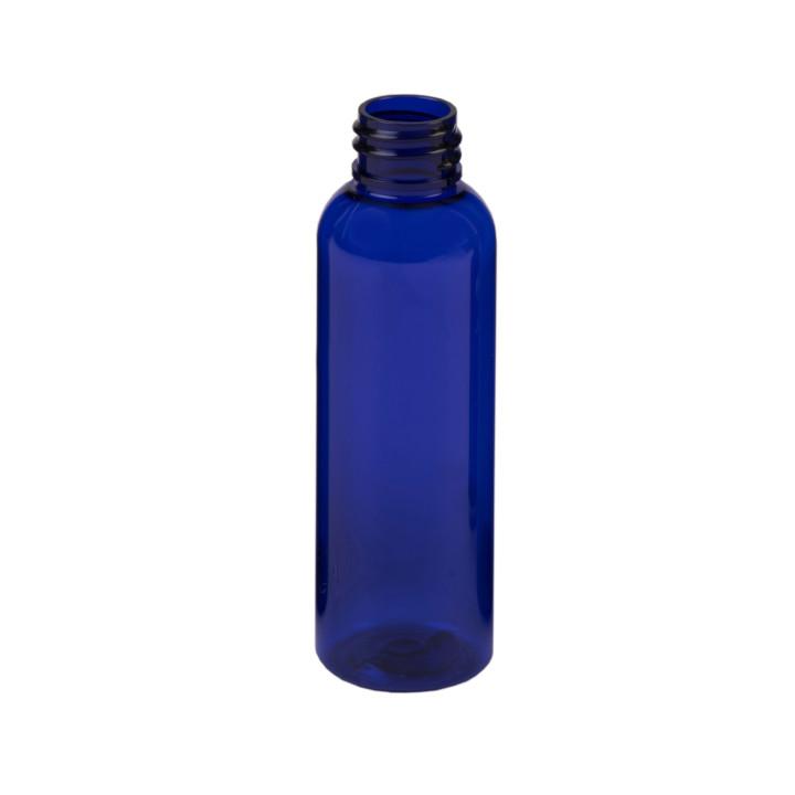 Sample- 2 oz Cobalt Blue PET Plastic Cosmo Round w/ 20-410