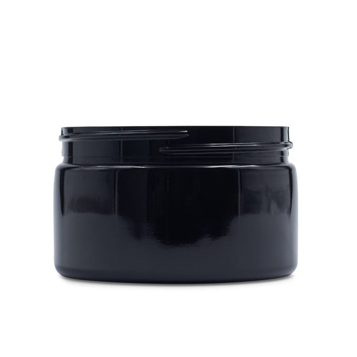 Sample- 4 oz Black Plastic Jars - PET Straight Sided w/ 70-400