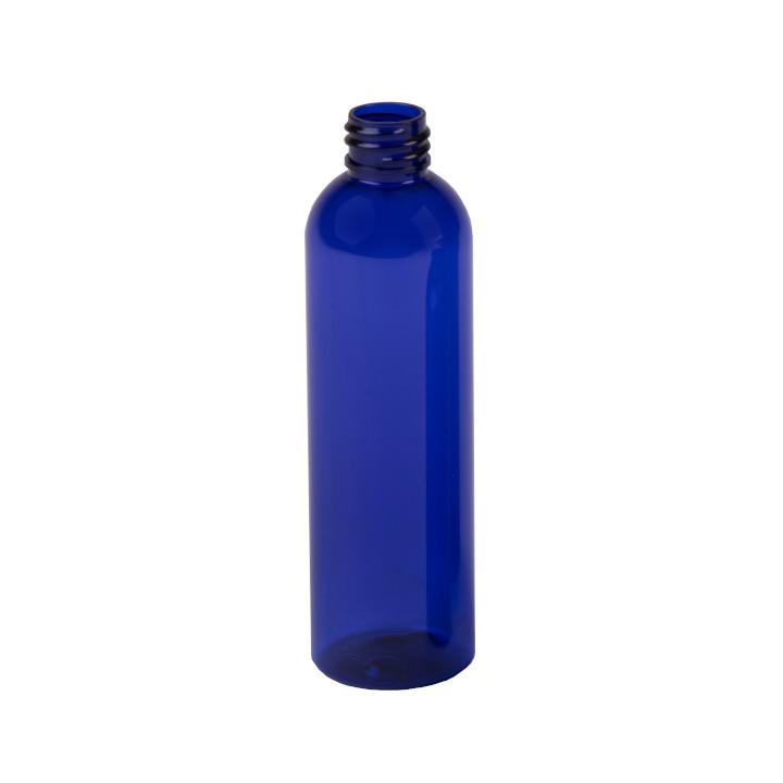 Sample- 4 oz Cobalt Blue PET Plastic Cosmo Round w/ 20-410