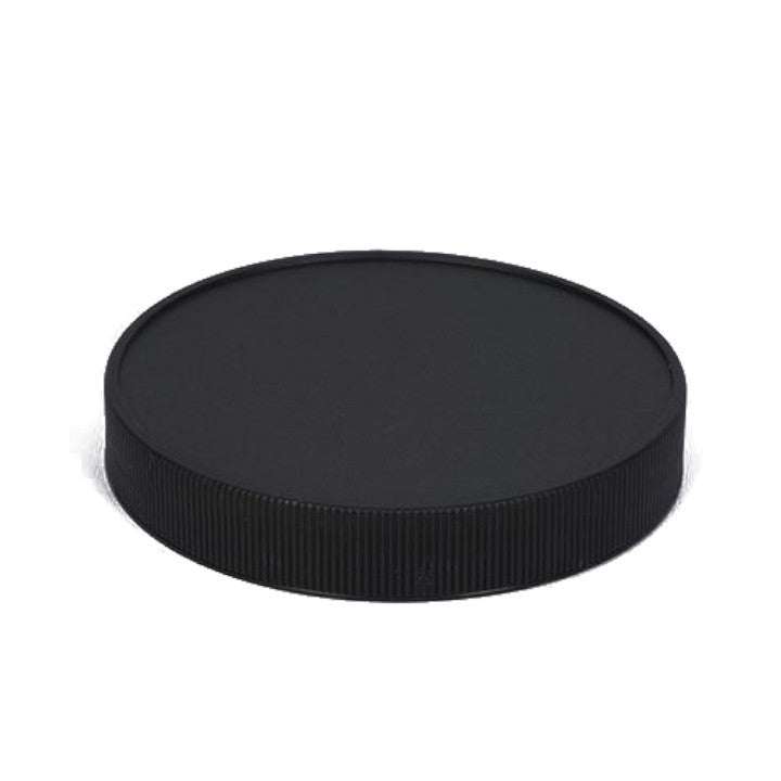 Sample- 89-400 Black Plastic Caps - Ribbed Matted Polypropylene w/ PE Foam Liner