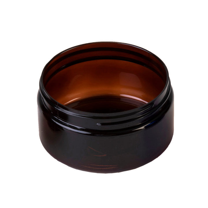 Sample- 8 oz Amber Plastic Jars - PET Straight Sided w/ 89-400