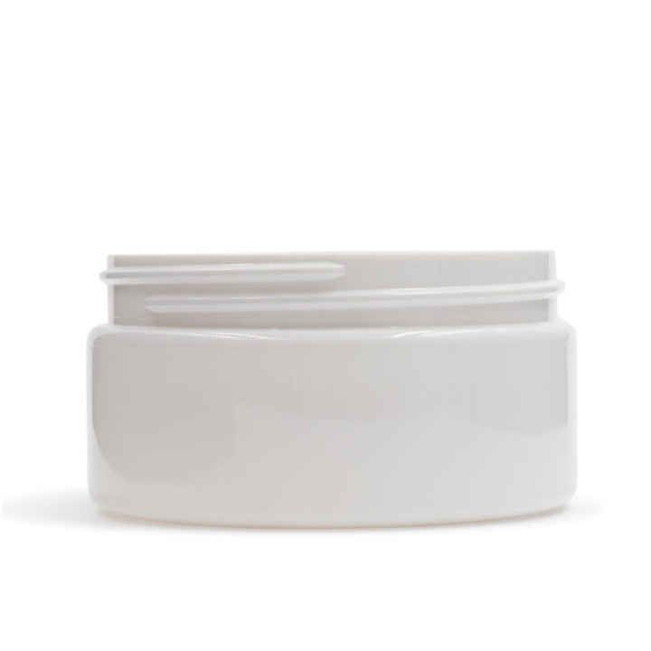 Sample- 8 oz White Plastic Jars - PET Straight Sided w/ 89-400