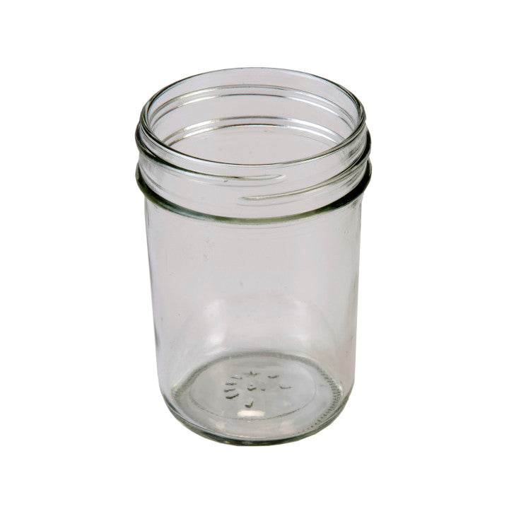 Sample- 8 oz. Clear Glass Tapered Jelly Mason Jar w/ 70-450 Finish (12/Case)