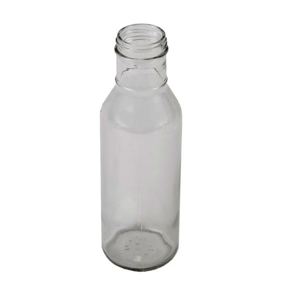 12 oz Clear Glass Long Neck Dressing & Sauce Bottle