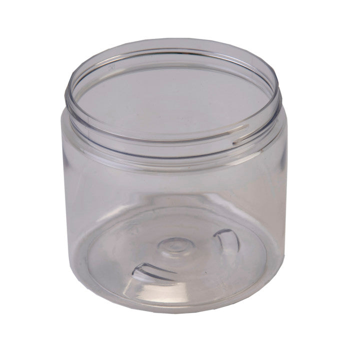 16 oz Clear Plastic Jars - PET Straight Sided w/ 89-400