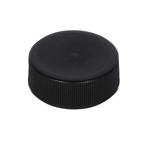 24-400 Black RM Polypropylene Caps w/ PE Foam Liner