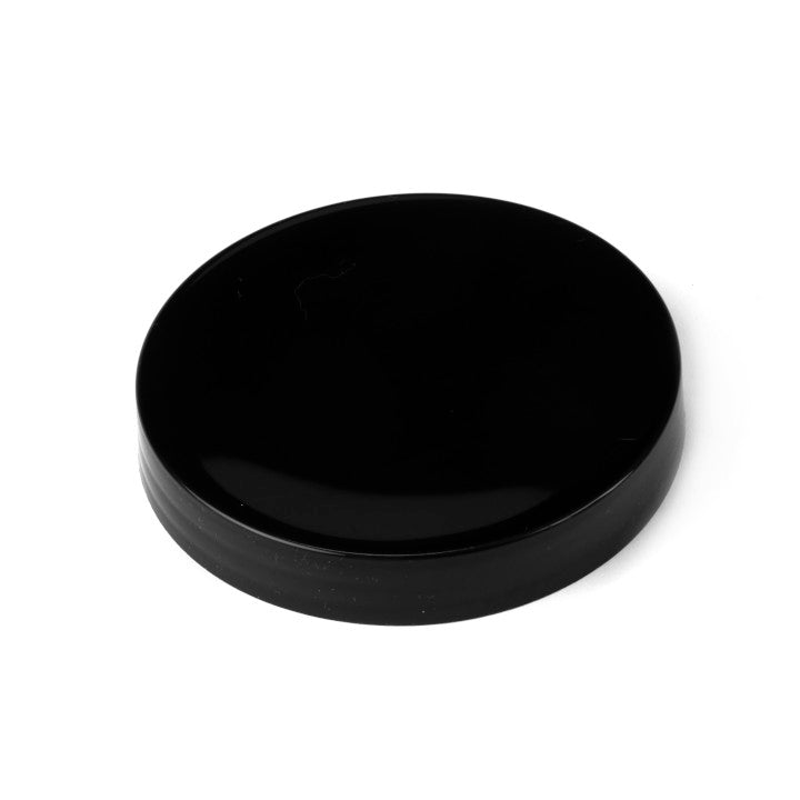 89-400 Black Plastic Caps - Smooth Polypropylene w/ PE Foam Liner