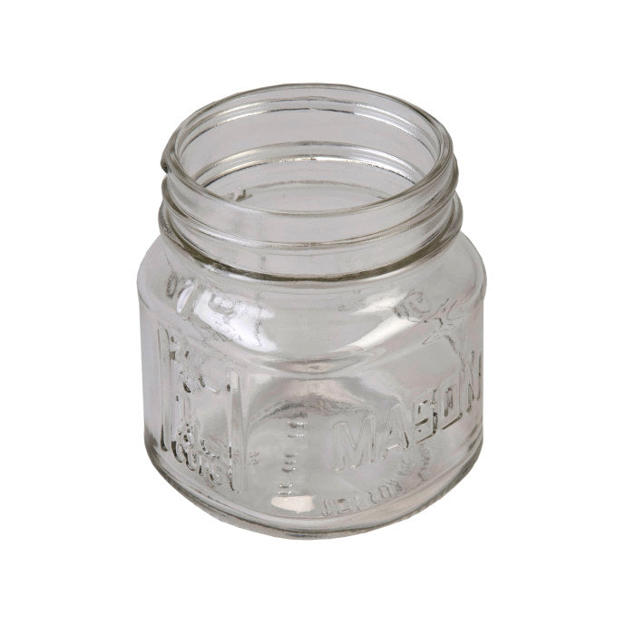 8 oz. FLINT SQUARE Glass Mason Jelly Jar w/ 70G Finish (12/Case