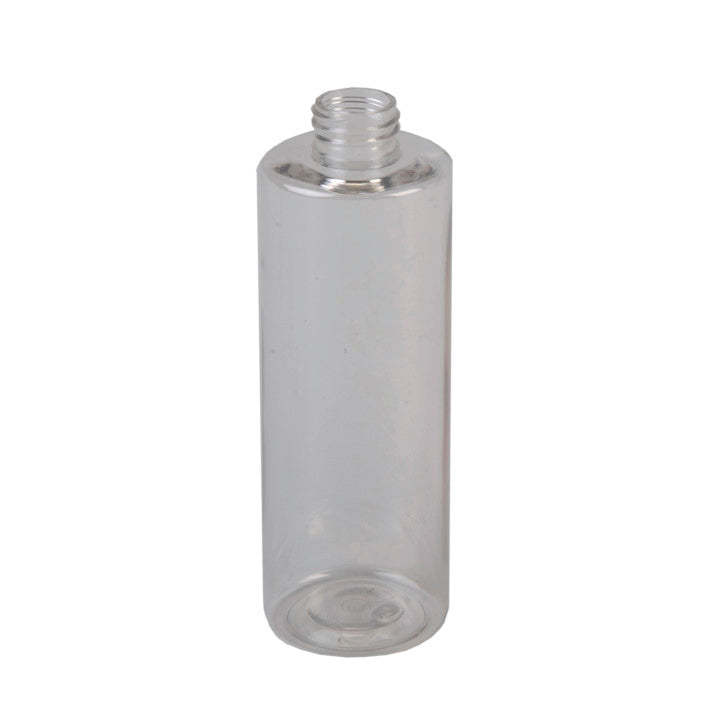 8 oz PET Plastic Clear Cylinder w/ 24-410 Finish