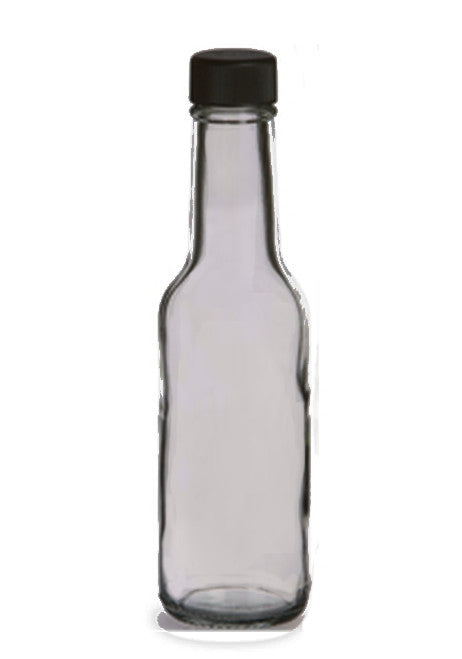 5 oz Woozy Bottles w/ 24-414 Black RM Polypropylene Caps w/ PE Foam Liner